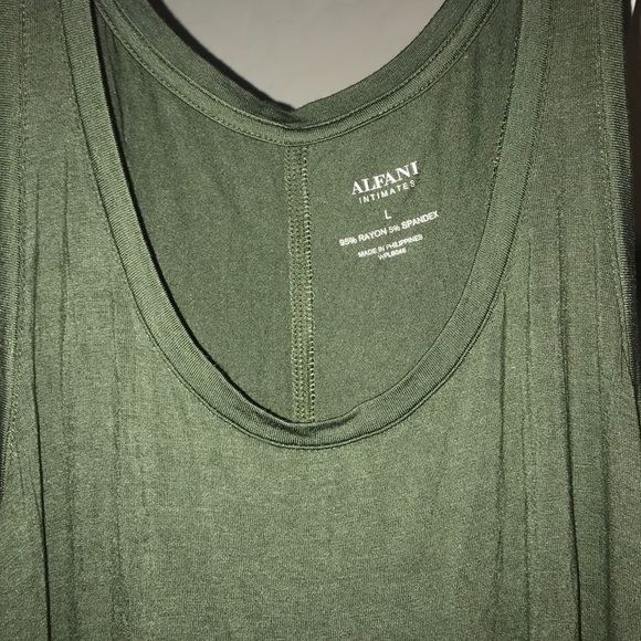 Alfani Racerback Knit Nightgown Calm Sage - Picture 3 of 3